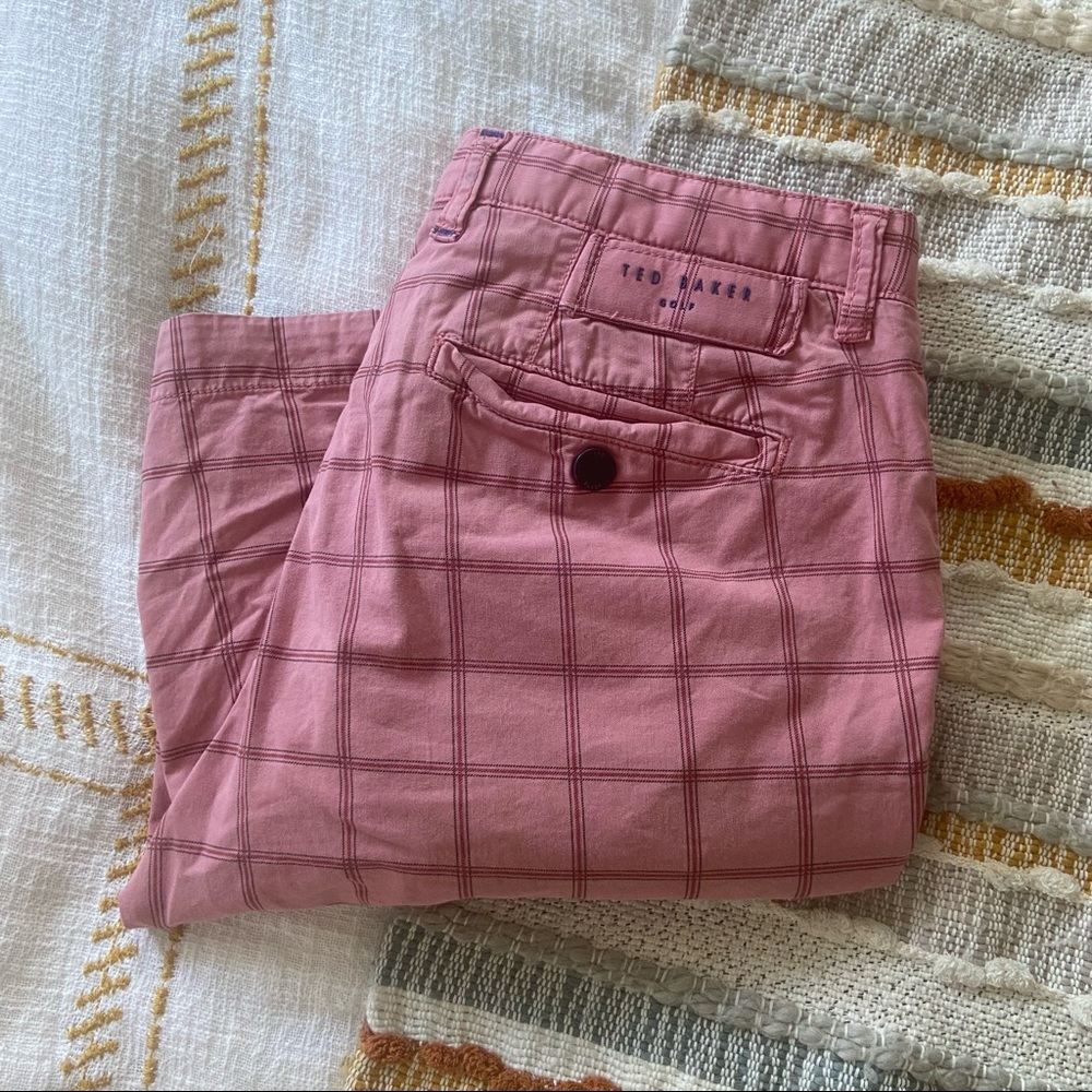 Ted Baker Pink Plaid Shorts